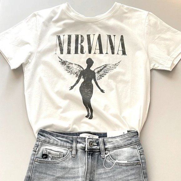 Tops - New Nirvana Angel Graphic T Shirt Vintage Concert Band Tour Tee
